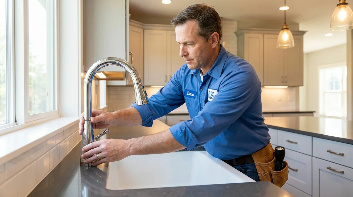 Kitchen faucet installation by Johns Plumbing LLC in Aransas Pass